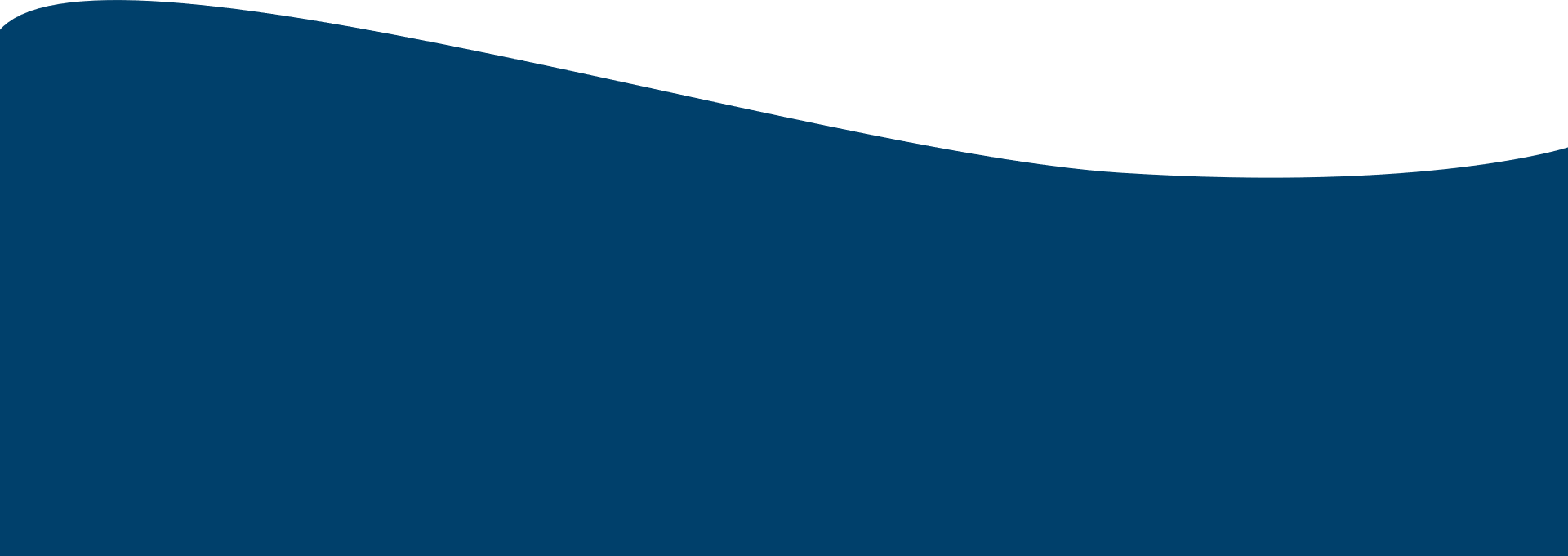 Gestaltungselement: Große Welle nach oben in blau